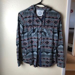 Long sleeve bottom up with hood